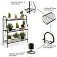 3 Tier Metal Plant Stand Plant Display Rack with Adjustable Feet ...