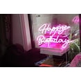 thumbnail image 2 of LED Neon Sign Light USB Led Lights Wall Art Decoration Home Night Lamps Room Ambient Background Light - Happy Birthday, 2 of 4