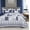 Blue Patchwork, variant on Tritard Sage Green Patchwork Quilt Set Queen,Lightweight Microfiber Bedding for All Seasons,90"x96"