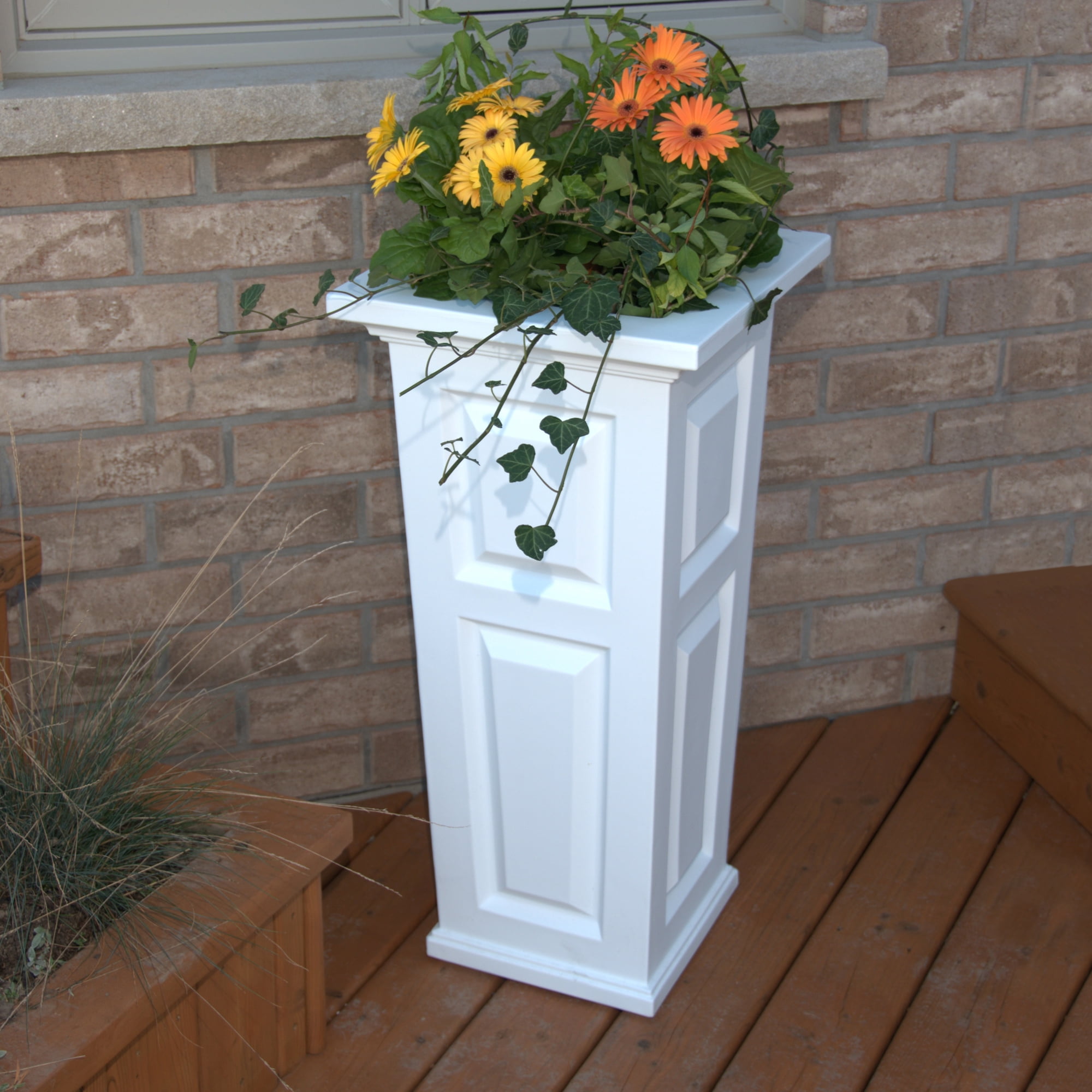 Nantucket Tall Planter White by Mayne Inc.