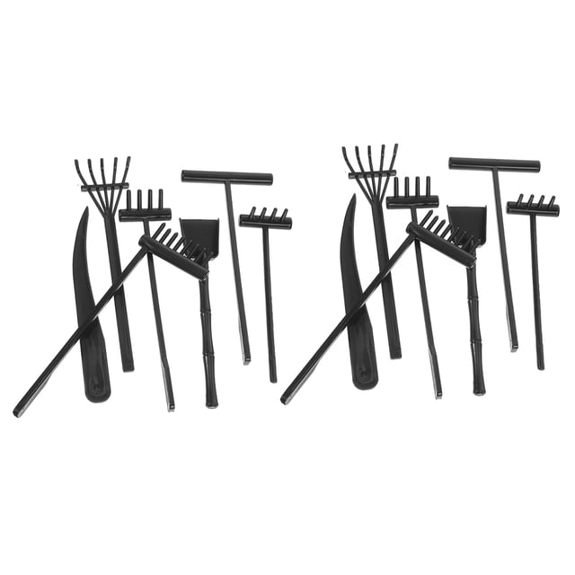 BRIGHTFUFU Desktop Sand Tray Accessories Zen Garden Rake Plastic Sandbox Design Home Decoration 1 Set