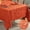 Pumpkins-Rust, variant on Fall Tablecloths Jacquard Thanksgiving Table Cloth with Pumpkins and Vines, Stain Resistant Table Cover for Harvest, Dining, Party Decor 60" x 120" Rust