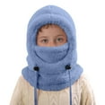 thumbnail image 2 of RTKFRFLM Kids Winter Warm Hat with Ear Flaps and Neck Gaiter, Thermal Windproof Cold Weather Outdoor Hat for Skiing and Cycling, 2 of 5