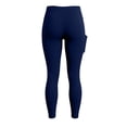 thumbnail image 4 of Riforla Womens Leggings with Pocket High Waist Seamless Outdoor Non See Through Capris Fitness Running with Pockets Pants for Women Navy XL, 4 of 5
