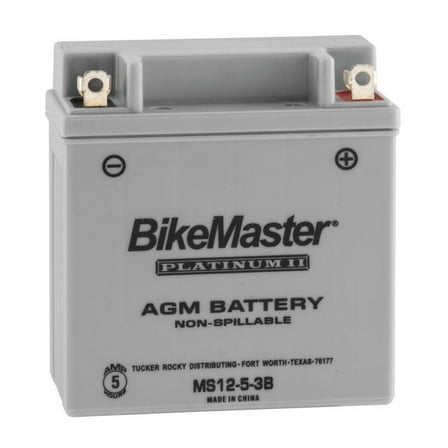 BikeMaster AGM Platinum II Battery MS12-5-3B For Yamaha SRX600 1986