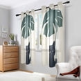 thumbnail image 2 of Yayeee Window Curtains Light Filtering 63"x42" Grommet Panel Pair Home Living Room Decor, Black Cat Plants, 2 of 7