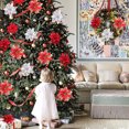 thumbnail image 5 of 50/5 piezas de 14 cm con purpurina artificial para Navidad, adornos para árbol de Navidad, decoraciones navideñas para el hogar, regalo de Año Nuevo, Navidad, 5 of 5
