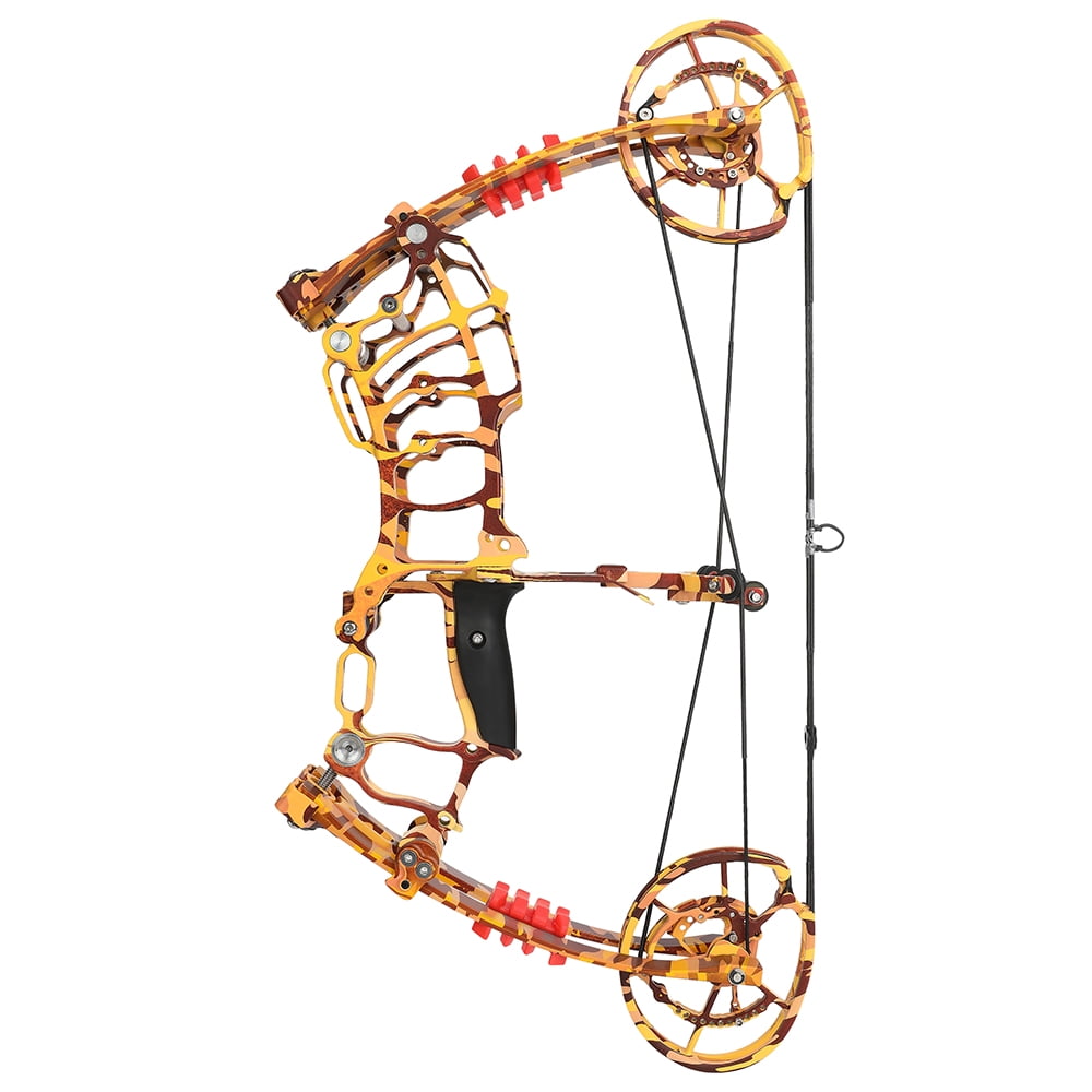 1 Kit 30-60lbs Compound Bow Kit Steel Ball Arrows Dual-use Archery Hunting Fish RH LH