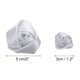 thumbnail image 2 of 20 piezas 2 tamaños rosas de cinta de satén 2.5cm/5cm rosas de cinta de telas artificiales para accesorios de manualidades (plata), 2 of 5