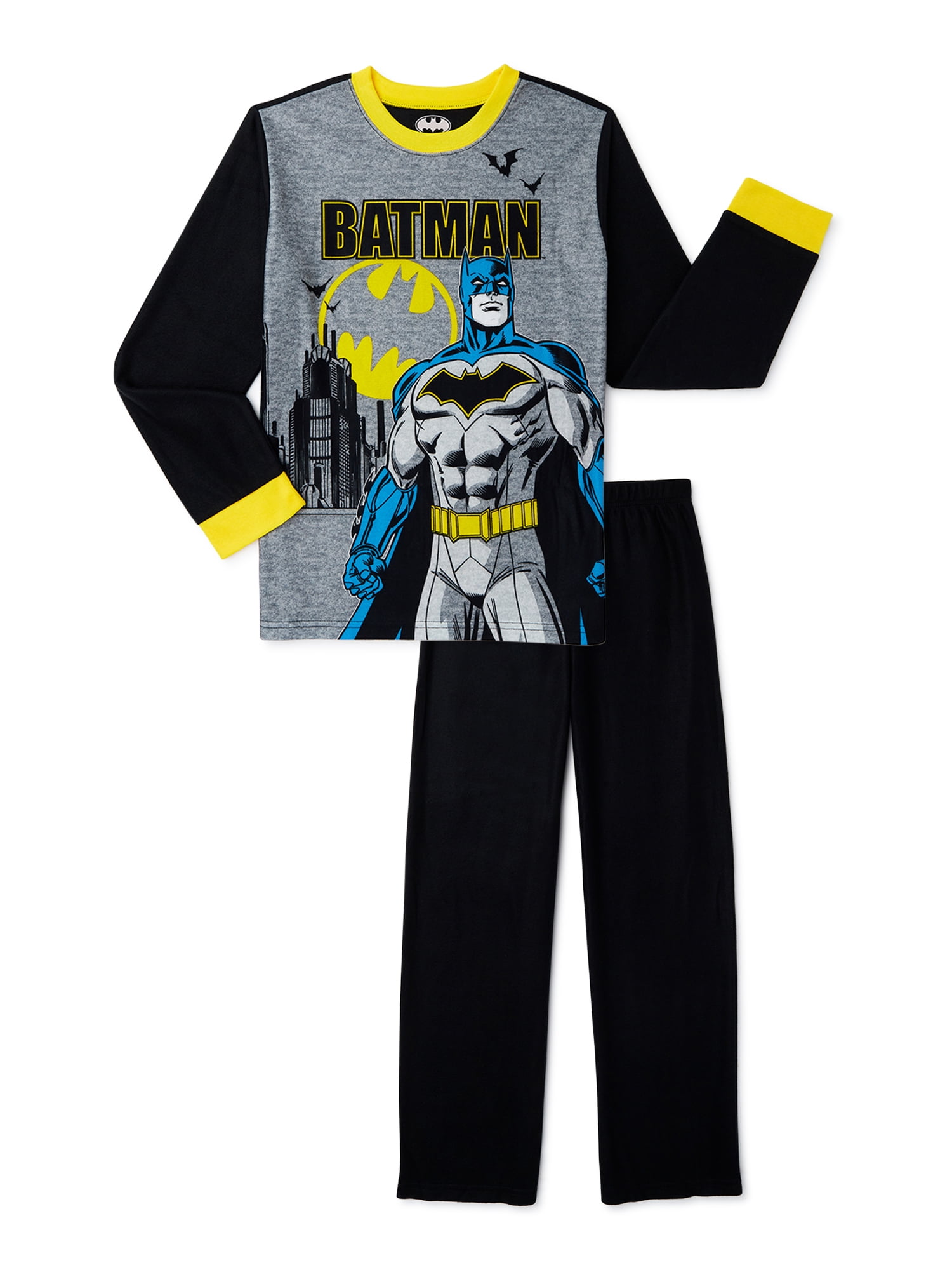 Boys Pajamas Batman Pjs Caped Crusader Long Pyjamas Kids 2 to 10 Years 