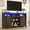 Brown, variant on ANPOO Farmhouse TV Stand for 65 inch TVs, Rustic Entertainment Center TV Cabinet Stands with Power Outlets and LED lights
