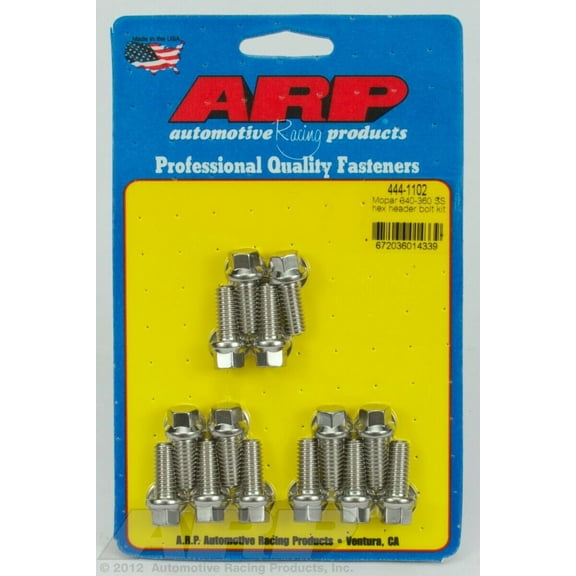 ARP 444-1102 Polished Mopar 340-360 SS hex header bolt kit