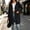 Black, variant on FDGIU 2026 Spring Fall Women's Mid Length Full Zip Drawstring Hooded Coat, Elastic Cuff Long Sleeve Loose Zip Up Fleece Hoodie Jacket with Big Patch Pockets for Daily Layering