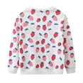 thumbnail image 5 of WhouRiu Toddler Girl Sweatshirt Strawberry Prints Long Sleeve Pullover Top Kids Autumn Loose Cozy Shirts White,Sized 2-3, 5 of 6