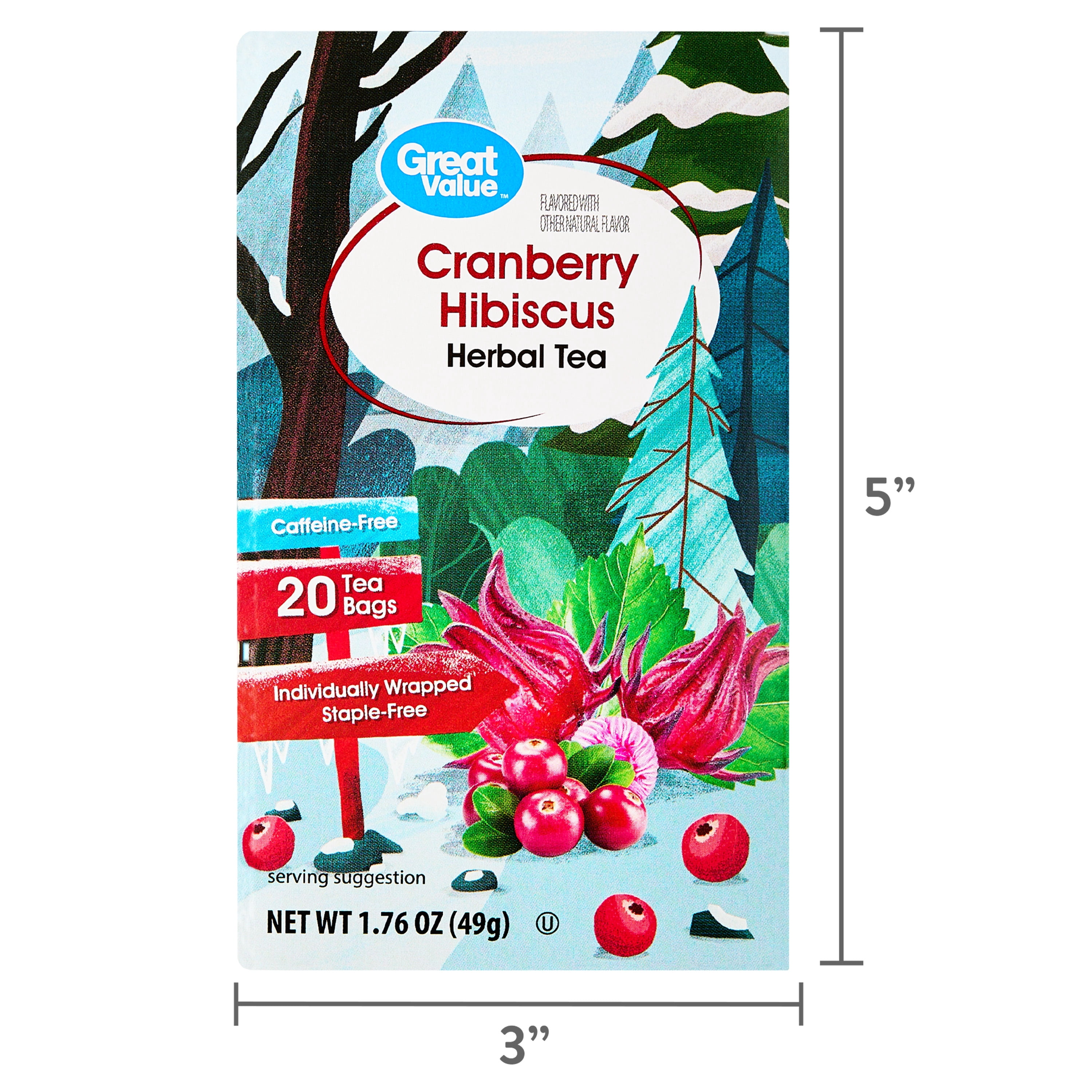 Great Value - Brandclub - Great Value Cranberry Hibiscus Herbal