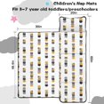 thumbnail image 5 of Multicolor Cat Head White Pattern Teens Toddler Nap Mat with Pillow, Sleeping Mat Bag for Preschool Daycare 60"x20", 5 of 6