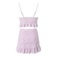 thumbnail image 5 of BOBOGOJP 2 Piece Swimsuits for Women Halter Tankini Top with Skirt Bottom Tummy Control Bathing Suit Pink for Size S, 5 of 9