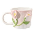 thumbnail image 2 of CRCMURE Glass&Bottle Embossed Ceramic Cups Handmade Large Coffee Cups Ceramic Coffee Cups Embossed Coffee Cups For Hot Or Cold Coffee Cereal Lattes, 2 of 9