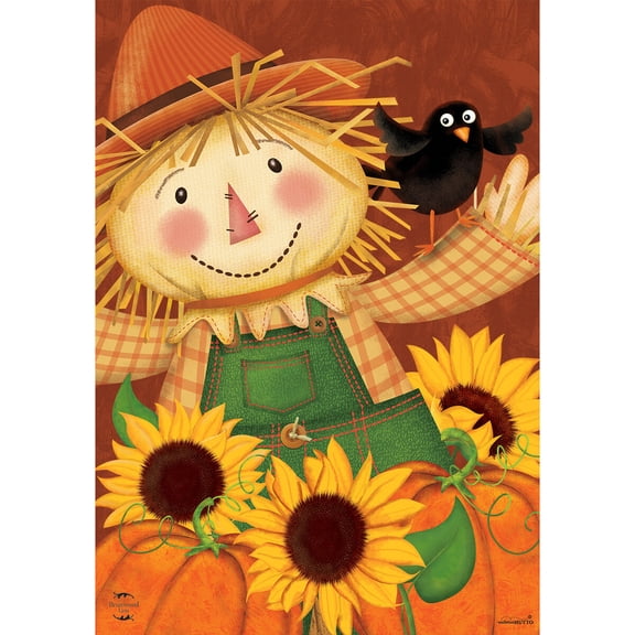 Briarwood Lane Garden Flag 12x18 For Outdoor Happy Scarecrow Fall For Fall Garden Flag Flags For Outside