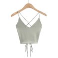 thumbnail image 4 of Camisole Tops for Women New Crop Tops Aesthetic Sexy Cute Halter Solid Fashion Casual Sleeveless Corset Top Tank Tops Womens Summer Tank Tops, 4 of 4
