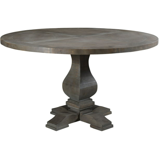 Round Pedestal Dining Table Gray, 54 In Round Dining Room Table