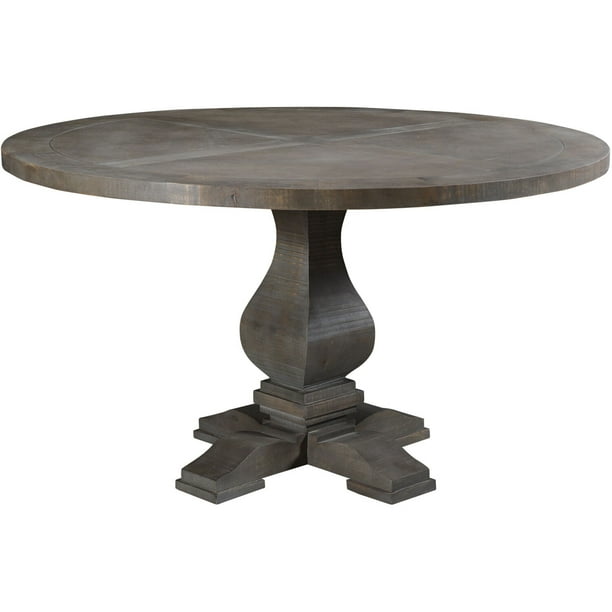 Cambridge Willoughby Rustic 54 In X 30 Round Pedestal Dining Table Gray Com Round Pedestal Dining Table Gray, 54 In Round Dining Room Table