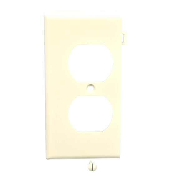 Leviton White End Sectional Duplex Receptacle Outlet Wallplate Cover 40895-WE