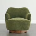 thumbnail image 5 of Spruce & Spring Modern Upholstered Swivel Accent Chair with Wood Base Green, Single, 5 of 10