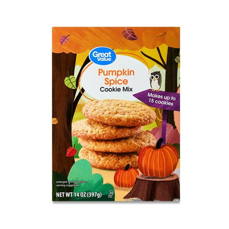Great Value Pumpkin Spice Cookie Mix, 14 oz Box