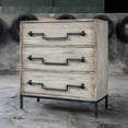thumbnail image 5 of Uttermost Jory 3-Drawer Wood and Metal Accent Chest in Aged Ivory and Black, 5 of 9