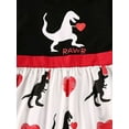 thumbnail image 5 of Valentine's Day Kids Baby Girl Dinosaur Love Print Tutu Dress Party Clothes, 5 of 5