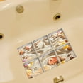 Cool Stickers For Adults Bath Stickers Beach Pattern Square 3D Adhesive Anti Slip Tub Tattoos