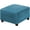 peacock blue, variant on Square Velvet Ottoman Cover, Stretch Footstools Covers, Plush Foot Stool Slipcover, Removable Footrest Stool Sofa Slipcovers Brown L