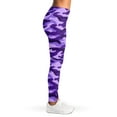 thumbnail image 4 of Purple Camouflage Print Leggings, Camo Sexy Yoga Leggings For Women., 4 of 5