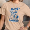 thumbnail image 3 of Smartprints Nobody's Darlin' Cowgirl Western Art Women's T-Shirt Natural, Cotton, S, 3 of 4
