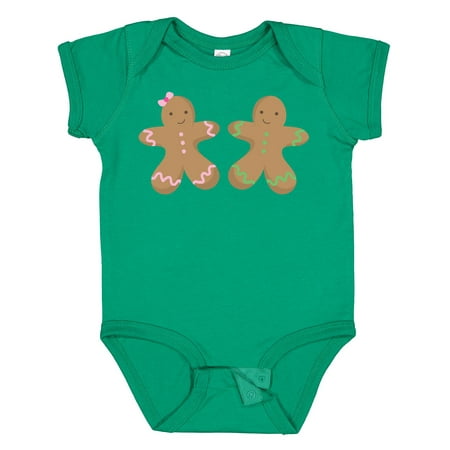 

Inktastic Twin Gingerbread Boy and Girl Co Gift Baby Boy or Baby Girl Bodysuit