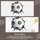 thumbnail image 4 of EeaseMX 2 hojas de pegatinas de pared rotas de fútbol, balones de fútbol, pegatinas decorativas para guardería., 4 of 7