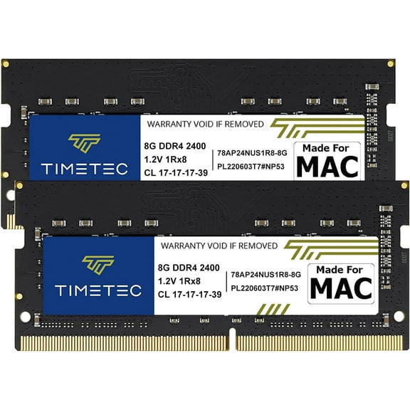 Timetec Hynix IC 16GB KIT(2x8GB) Compatible for Apple 2017 iMac 27-inch w/Retina 5K Display, 2017 iMac 21.5-inch w/Retina 4K or Non-Retina Display DDR4 2400MHz PC4-19200 CL17 SODIMM (16GB KIT(2x8GB))