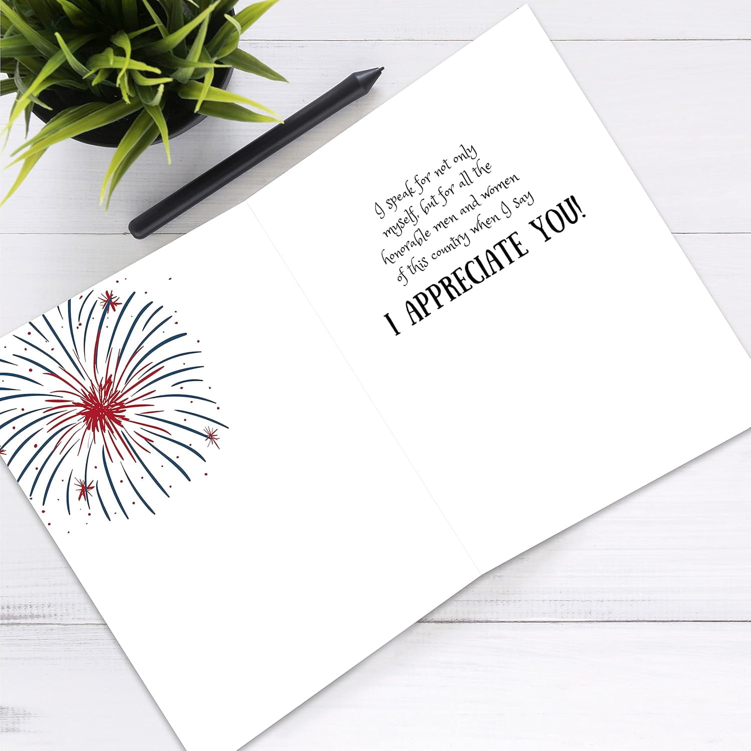 Christian Military Appreciation Card | Thank You For Your Service (Pack of 12)