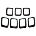thumbnail image 4 of Insertos de malla de rejilla delantera negra para automóvil Kit de molduras de anillos para Compass MP 2017 2018 2019 2020, 4 of 5