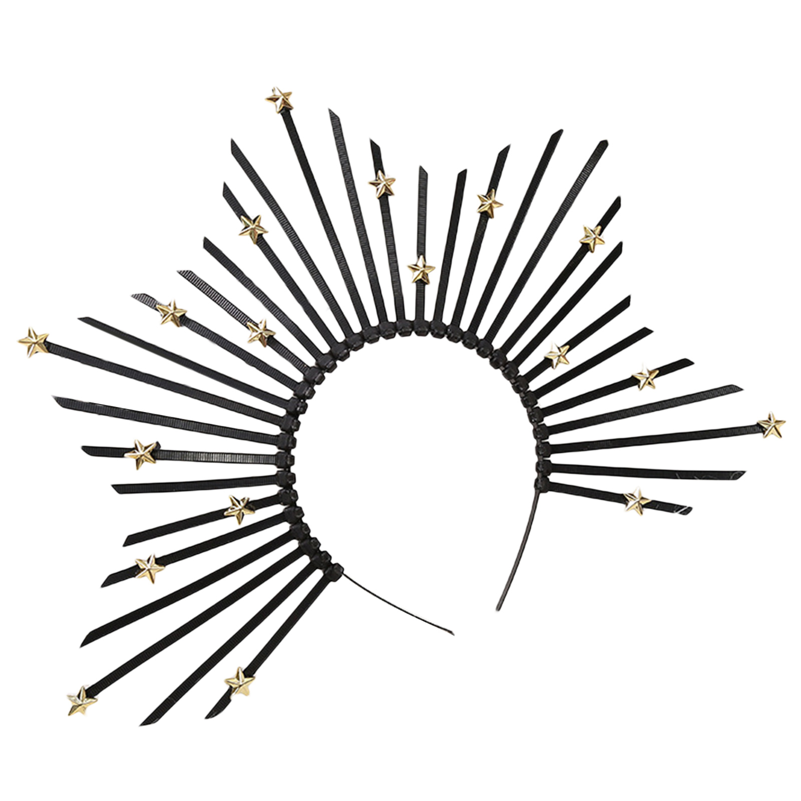 BYDOT Loita Halo Crown Headpiece Baroque Tiara Crown Vintage Sun Halo