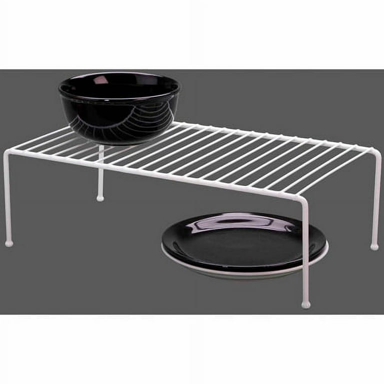 Panacea Products Jumbo Vinyl Coated Wire Cabinet Organizer Shelf 5.4 x 16.5 x 8.6 inches White