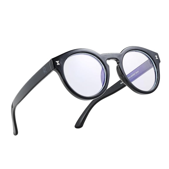 Readerest Blue Light Blocking Glasses - Stylish Computer Eyewear with No Magnification - UV Protection Vision Aid for Eye Strain and Glare Reduction - Lightweight Frames for Men and Women (Black)