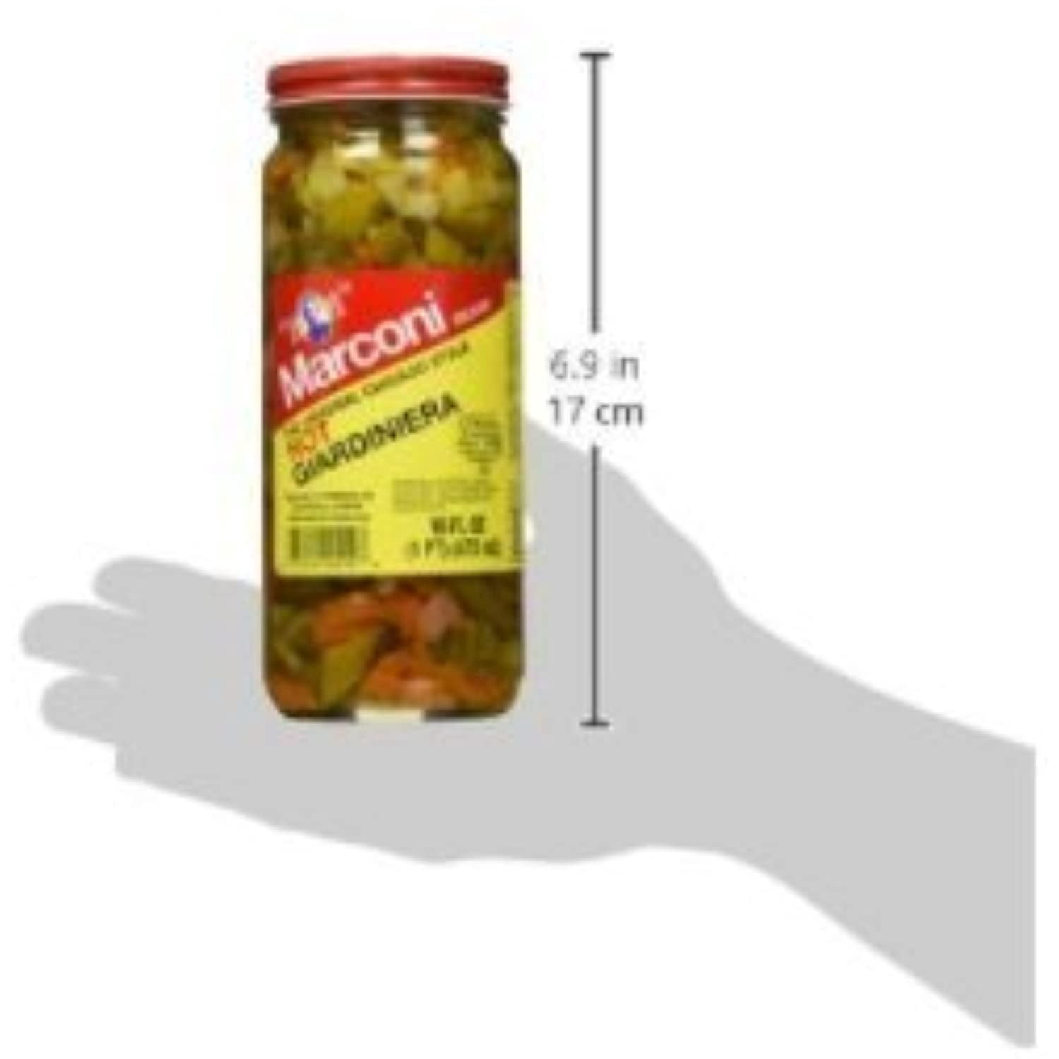 Marconi - The Original Chicago Style Hot Giardiniera - 16 Oz (2 Pack)