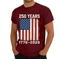 thumbnail image 2 of Mens Graphic T-shirts 250 Anniversary USA Shirt Short Sleeve Crewneck Tee Independence Day Celebration T Shirt for Men XXXL, 2 of 4
