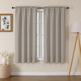thumbnail image 1 of shiyou-Bessie Stone Curtains 63 Inch Length 2 Panels, Light Filtering Curtains for Bedroom, Faux Linen Textured Rod Pocket Curtain Drapes, Window Treatments for Living Room, Each 40 W x 63 L, 1 of 4