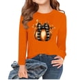 thumbnail image 1 of Birdeem Chemise de l'Action de Grâce pour Filles, Manches Longues pour Enfants, Col Rond Mignon, Blouse Décontractée, Col Rond, Vêtements pour Enfants, 1 of 5
