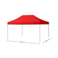 thumbnail image 2 of Ilios Innova | Toldo Plegable Rojo 2x3 Carpa para Exteriores Resistente al Clima, Impermeable, Estructura de Hierro y Tela Oxford 600D., 2 of 9