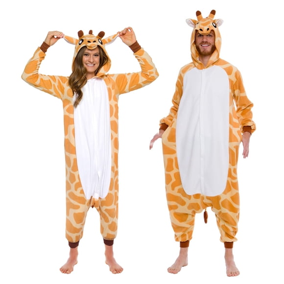 ¡El disfraz es divertido! Mono para adulto con forma de jirafa con forma de animal de Halloween, talla XS
