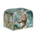 thumbnail image 2 of ZUXONGSY Marble Stripes Cat Toaster Covers 4 Slice Small Appliance Cover Wide Slot Universal Size Microwave Oven Dustproof Cover Fingerprint ProtectorHome Kitchen Decor, 2 of 7